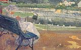 Terrace Canvas Paintings - Lydia Seated On A Terrace Crocheting
